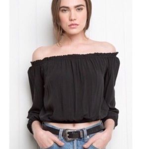 Brandy Melville black off the shoulder top